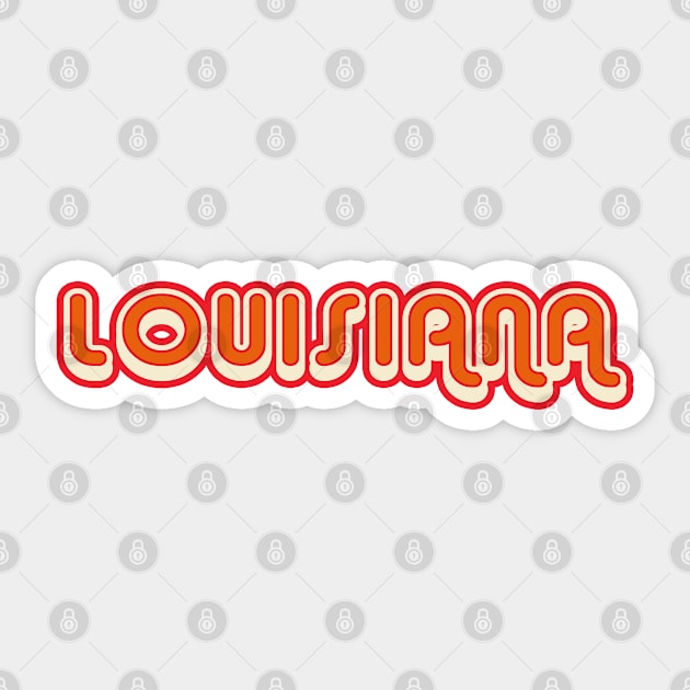 Louisiana retro 1970s vintage graphic with shadow Sticker by Webdango